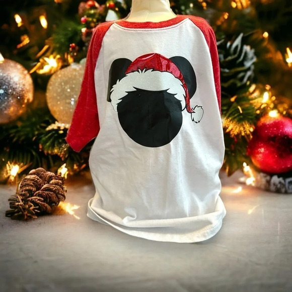 Mickey Mouse‎ Santa shirt child size small - Picture 1 of 6